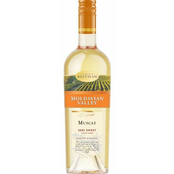 B.vīns Moldavian Valley Muscat pussaldais 12.5% 0.75l