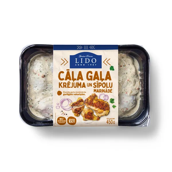 Cāļa gaļa Krējuma un sīpolu marinādē 450g, Lido