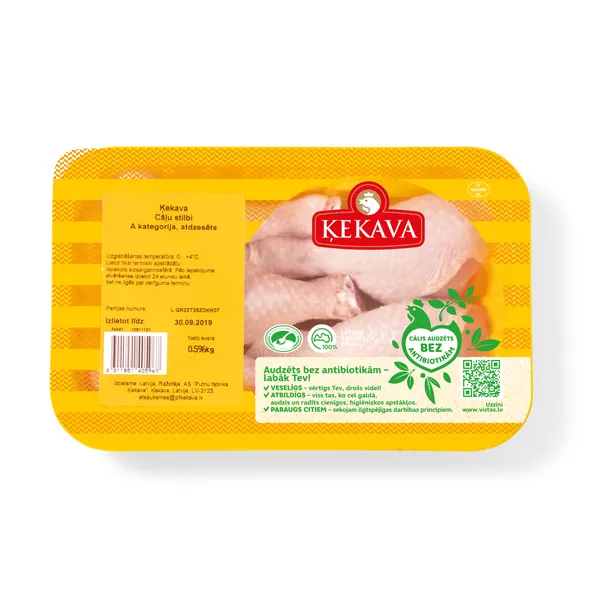 Cāļu stilbi atdzesēti A kat. safasēti, sverami, Ķekava