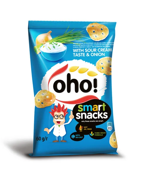 Čipsi ar krējuma un sīpolu garšu 60g, Oho!