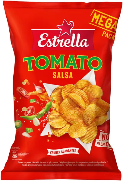 Čipsi ar pikanto tomātu garšu 250g, Estrella