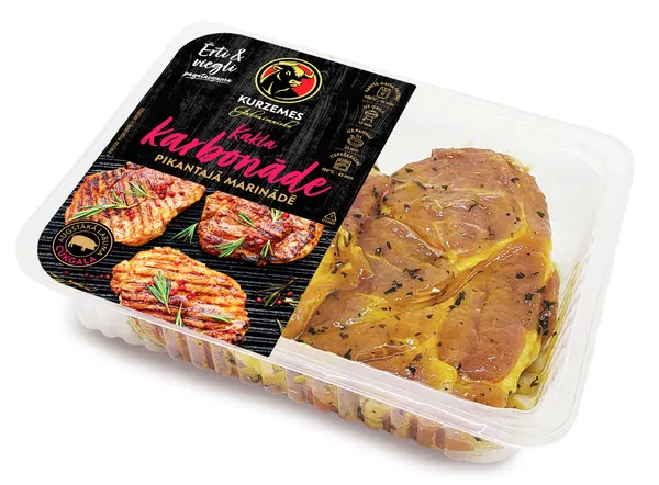Cūkgaļas kakla karbonāde pikantajā marinādē Melnais Barons 450g, KGS