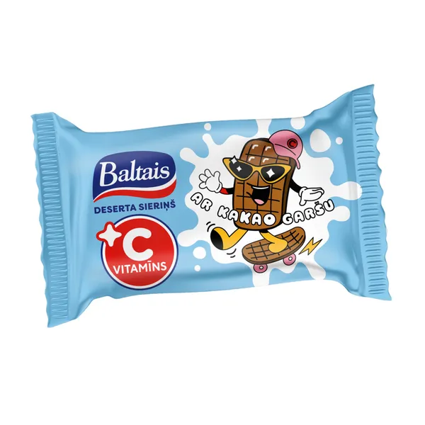 Deserta sieriņš ar C vitamīnu un kakao garšu 38g, Baltais