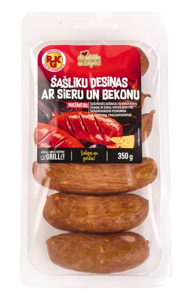 Desiņas pusžāvētās Šašliku ar bekonu un sieru 350g, RGK