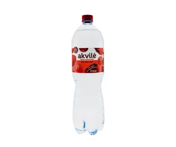 Dzeramais ūdens Akvile ar sarkano ogu aromātu, viegli gāz. 1.5l