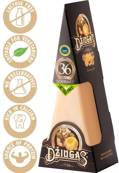 Džiugas 40% cietais siers 36mēn GOURMET 180g