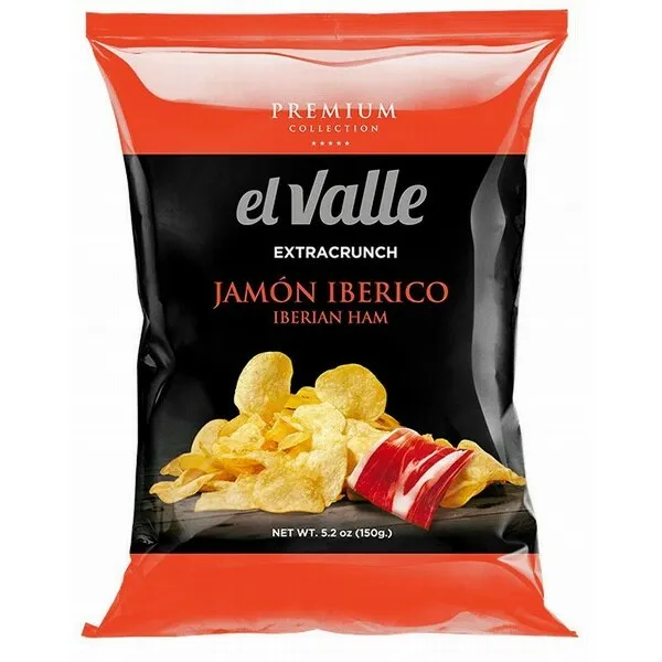El Valle Ibērijas šķiņķis kartupeļu čipsi ar  Ibērijas šķiņķi 150g