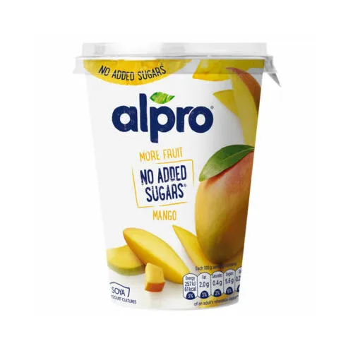 Ferm. sojas produkts ar mango, bez piev. cukura 400g, Alpro
