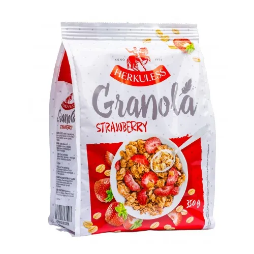 Grauzdēts musli ar Zemenēm Granola 350g, Herkuless