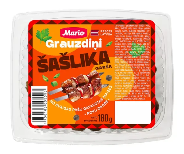 Grauzdiņi ar šašlika garšu 180g, Mario