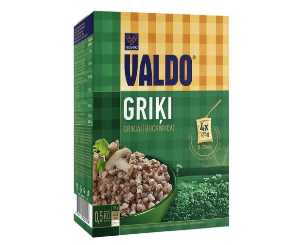 Griķi 4x125g, Valdo.