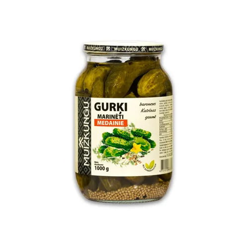 Gurķi marinēti Medainie 1kg (500g), Muižkungu