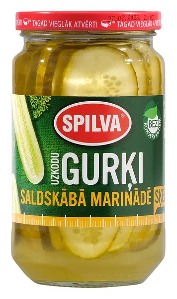 Gurķi uzkodām saldskābā marinādē 460g (240g)