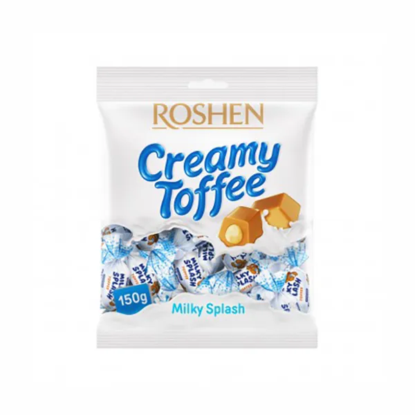 Īrisa karamele Milky Splash toffee 150g, Roshen