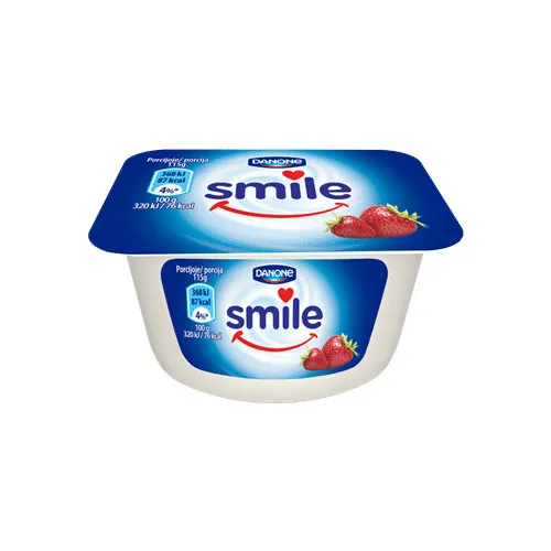 Jogurta deserts ar zemeņu garšu Smile 115g