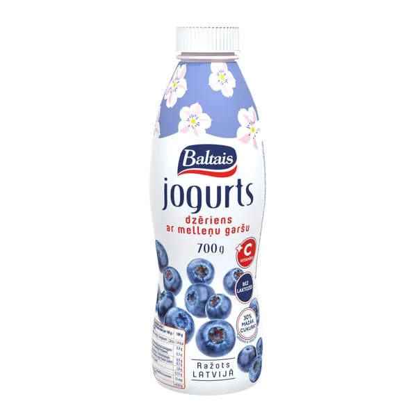 Jogurta dzēriens ar melleņu garšu 700g, Baltais