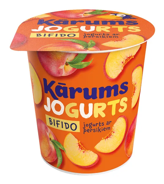 Jogurts Bifido ar persikiem 350g, Kārums