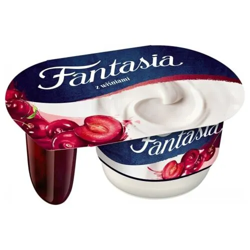 Jogurts krēmveida Fantasia ar ķiršiem 118g, Danone