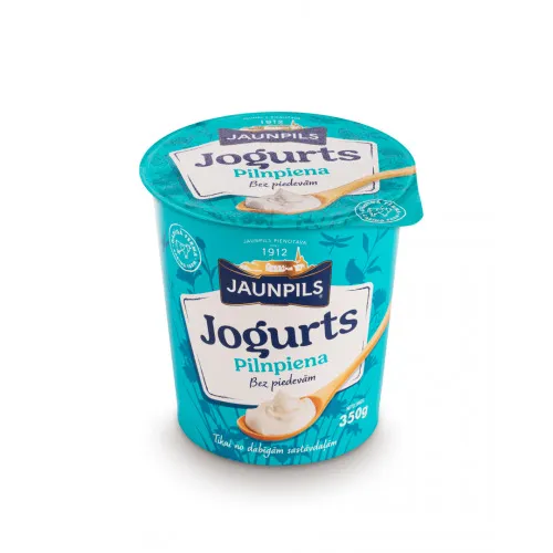 Jogurts pilnpiena bez piedevām 350g, Jaunpils