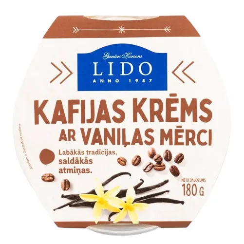 Kafijas krēms ar vaniļas mērci 180g, Lido