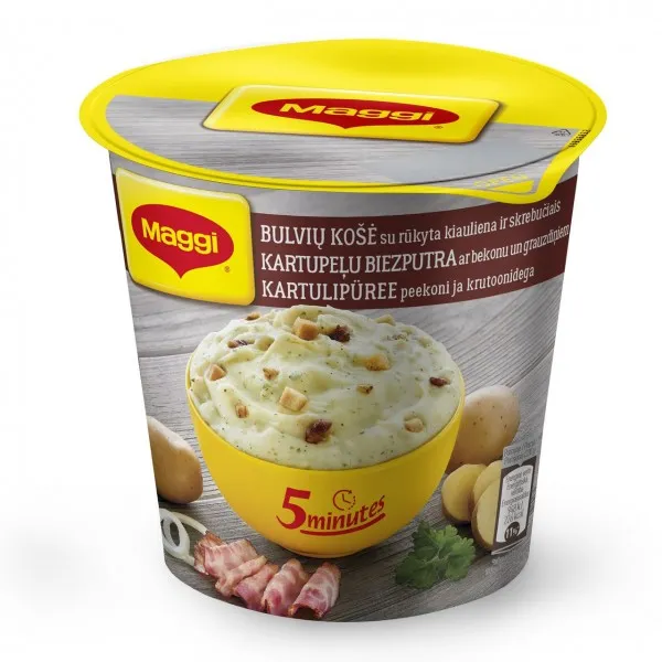 Kartupeļu biezp. ar kūp. bekona gaļas garšu un grauzd. 5min 53g, Maggi