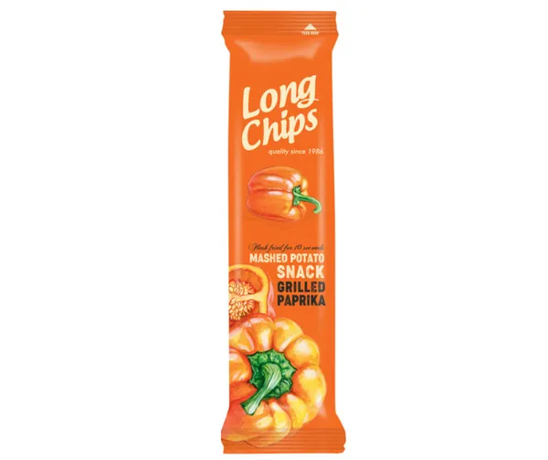Kartupeļu plāksnes ar paprikas garšu 75g, Long Chips