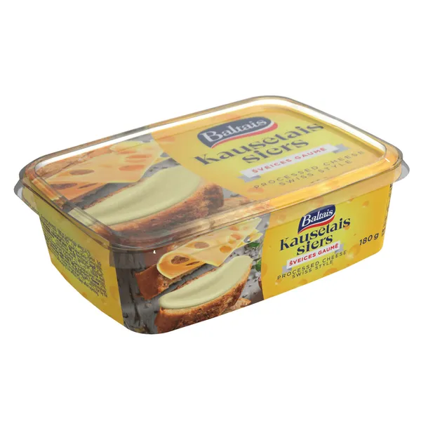 Kausētais siers Šveices gaumē 180g, Baltais
