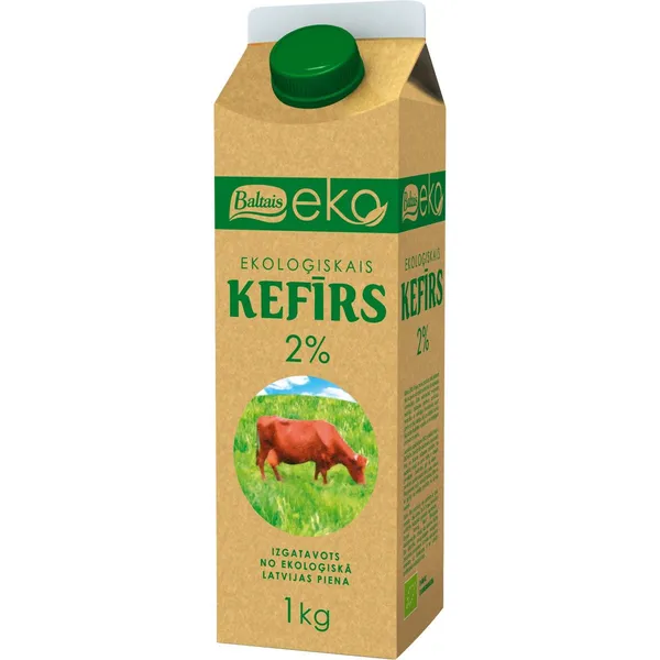 Kefīrs Eko 2% 1kg, Baltais