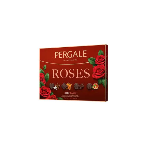 Konfekšu izlase Roses ar tumšo šokolādi 348g, Pergale