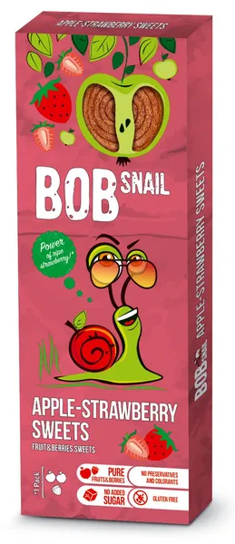 Augļu rullīši ābolu - zemeņu 30g, Bob Snail