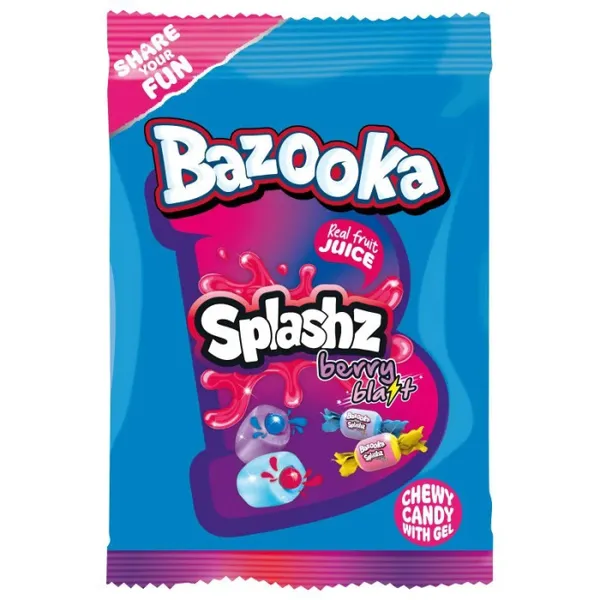 Košļ. konf. Splashz Berry 120g, Bazooka