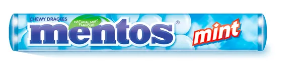 Košļājamās konfektes Mint 38g, Mentos