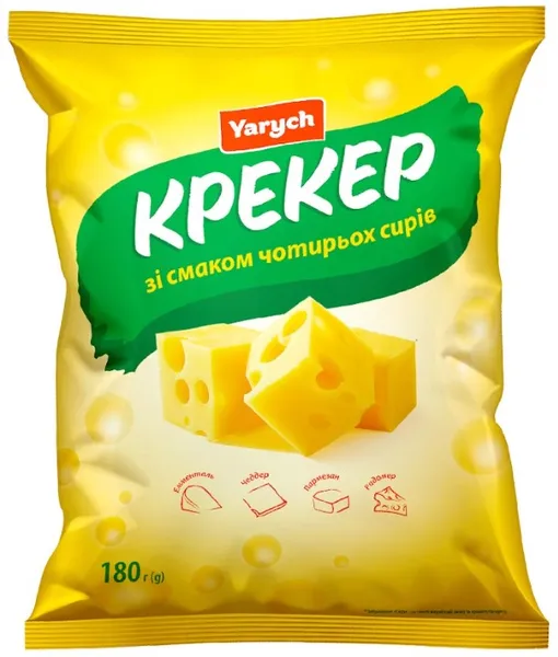 Krekeri ar 4 sieru garšu 160g, Yarych