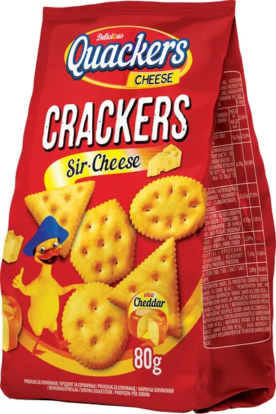 Krekeri ar siera garšu 80g, Delicious Quackers