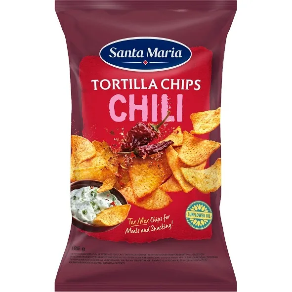Kukuruzas cipsi ar cili 185g, Santa Maria