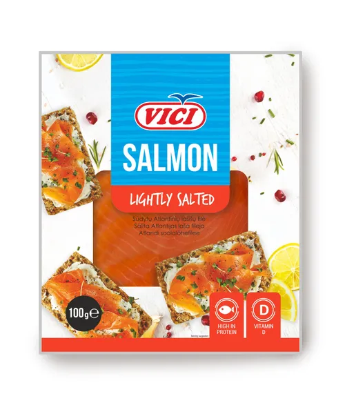Lasis mazsālīts, šķēlītēs, vak. 100g, Viči