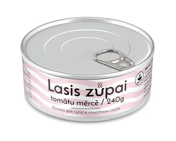 Lasis tomātu mērcē zupas izlase EO 240g (144g)