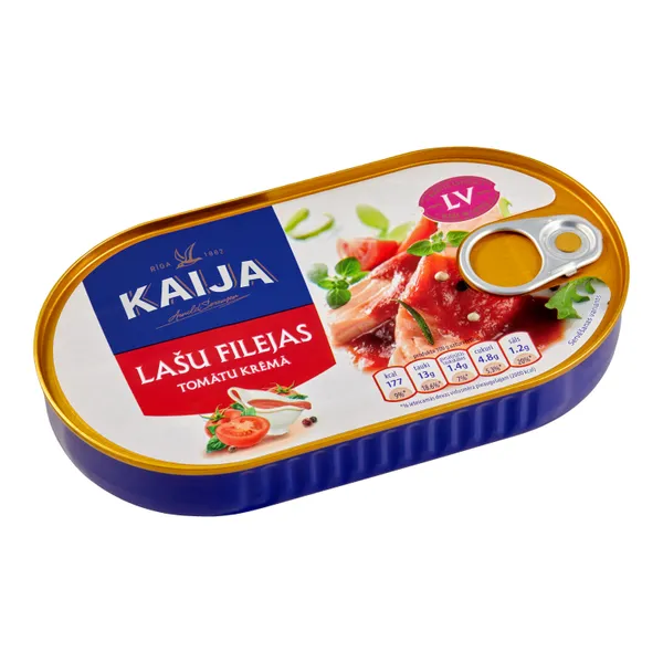 Lašu filejas tomātu krēmā 170g (85g), Kaija