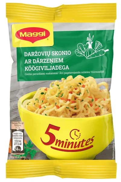 MAGGI ātri pagatavojamās nūdeles ar dārzeņiem 59.2g