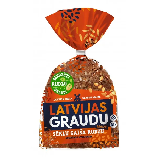 Maize rudzu gaišā Latvijas Graudu 390g, Latvijas Maiznieks