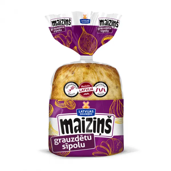 Maiziņš grauzdētu sīpolu 220g, Latvijas Maiznieks
