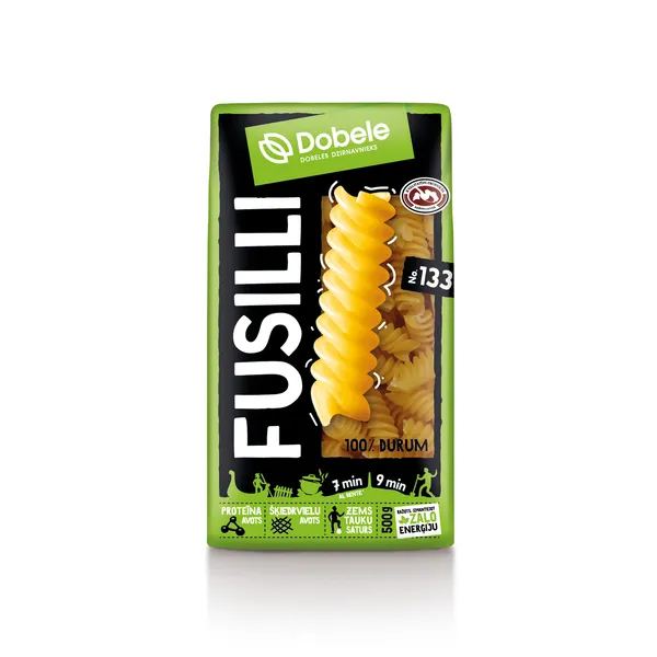 Makaroni Fusilli spirāles 500g, Dobele