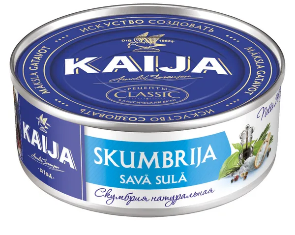 Makreles savā sulā 240g (144g), Kaija