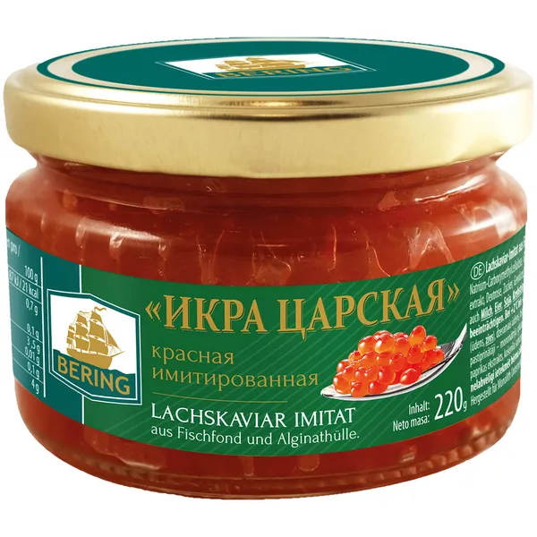Mākslīgie laša ikri 220g, Bering