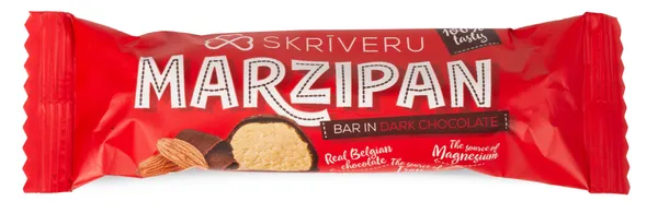 Marcipāna batoniņš tumšajā šokolādē 40g, Skrīveru