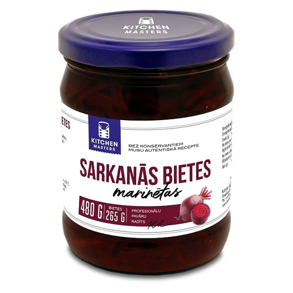 Marinētas bietes 480g (265g), Kitchen Masters