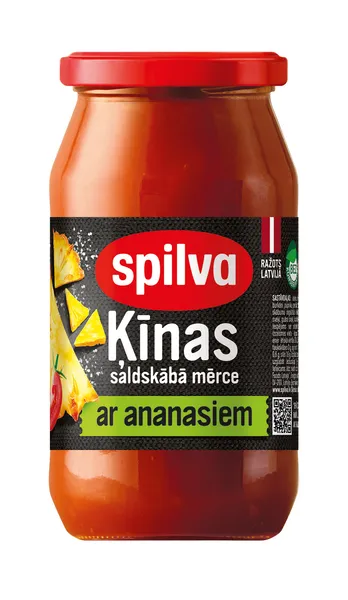 Mērce Ķīnas saldskābā ar ananasiem 500ml, Spilva