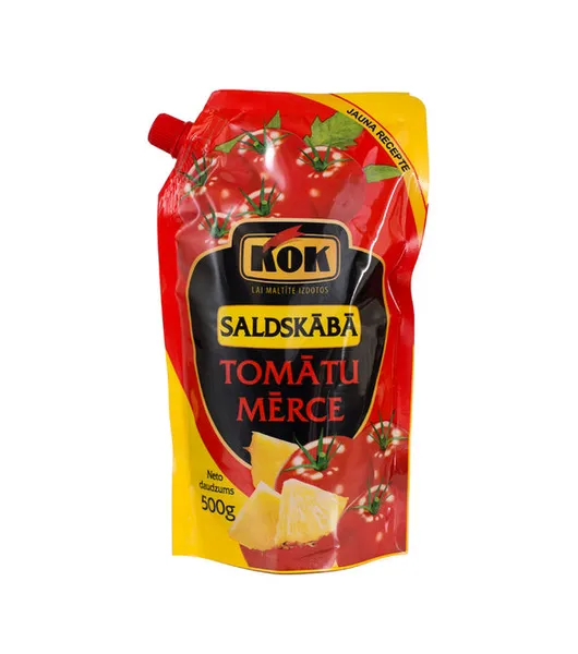 Mērce saldskābā tomātu, stāvpakā 500g, KOK