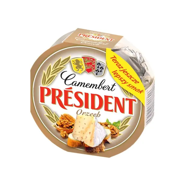 Siers mīkstais Camembert ar valriekstiem 120g, President