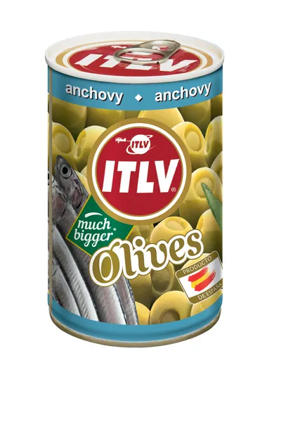 Olīves zaļās ar anšoviem 314g (110g), ITLV